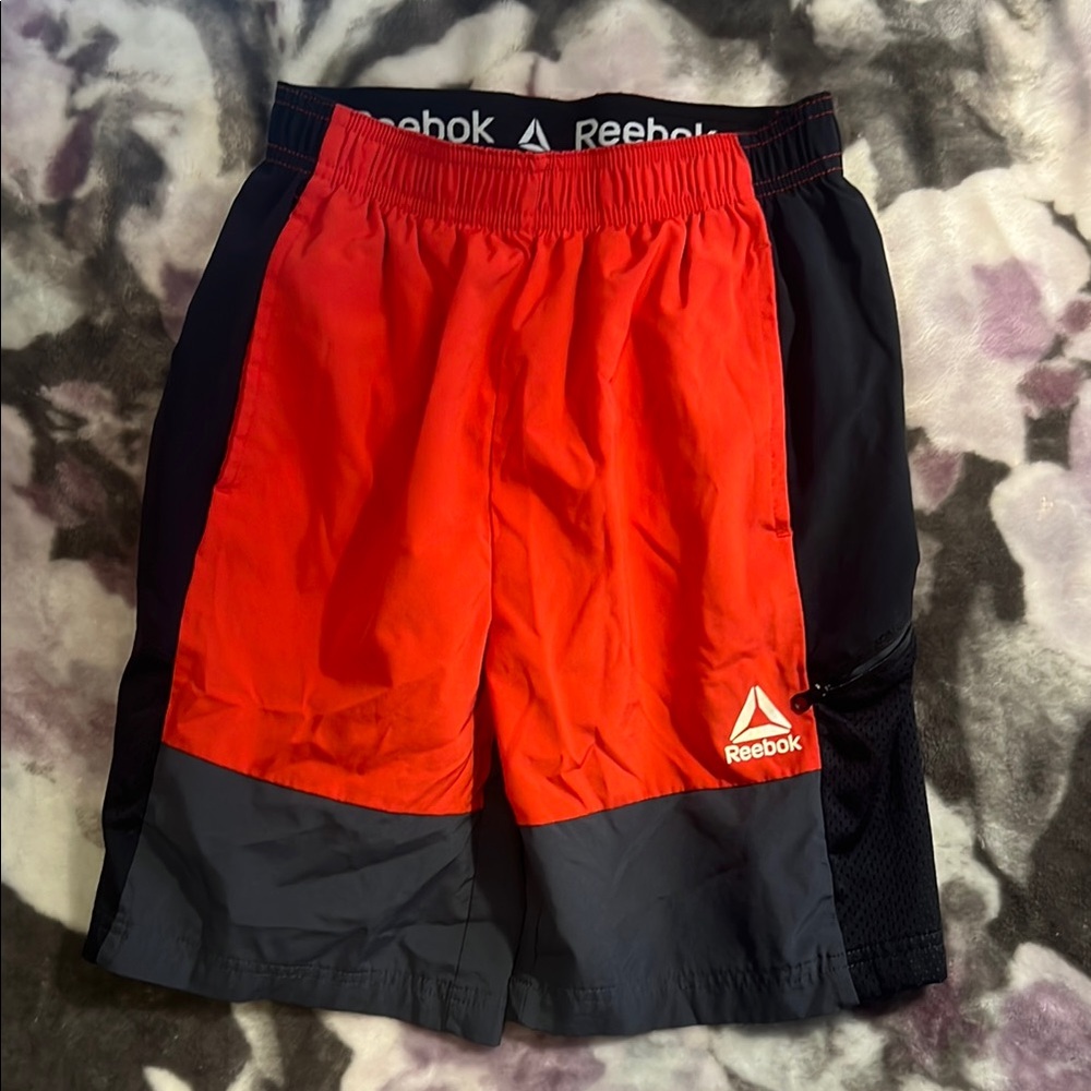 Reebok Red and Black Athletic Shorts